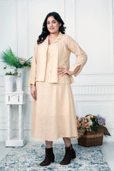 LAYERED GRACE - LINEN JACKET DRESS